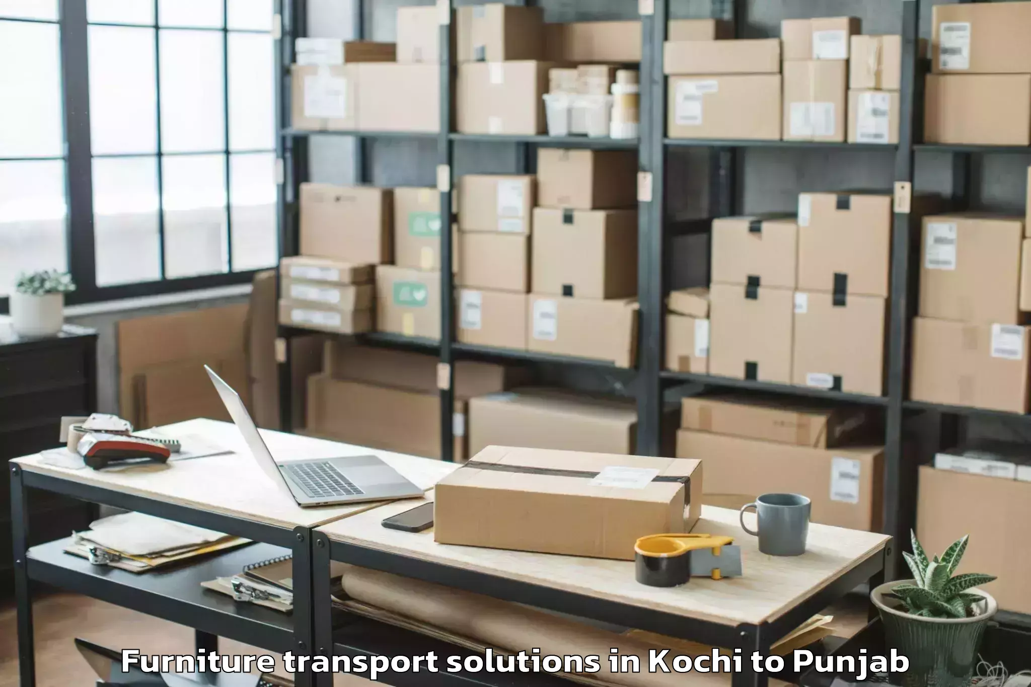 Efficient Kochi to Laungowal Furniture Transport Solutions